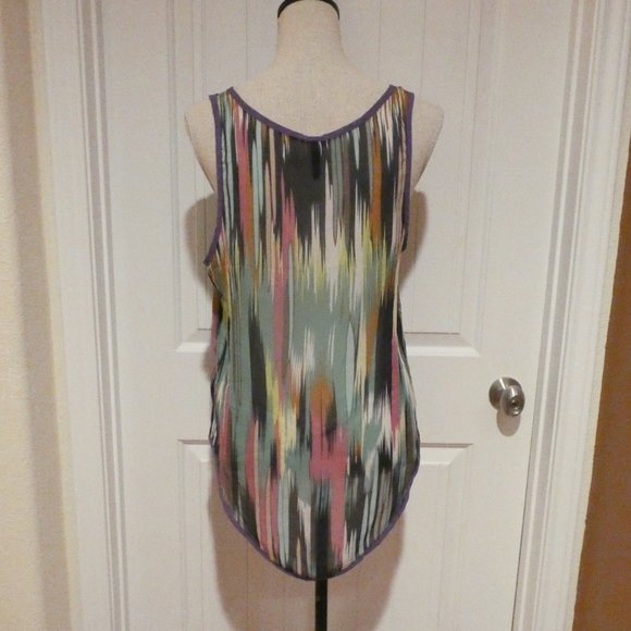 DenimLab Watercolor Sheer Hi-Lo Tank - M - Picture 7 of 10